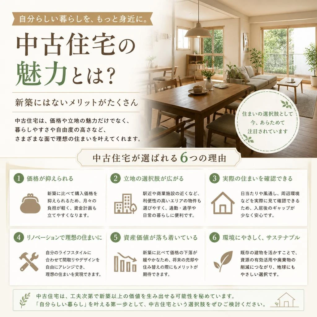中古住宅のメリットとは？