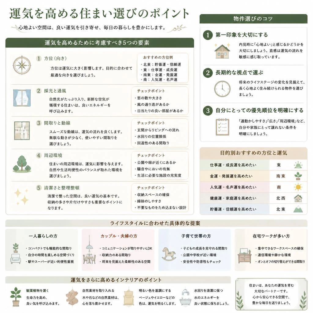 運気向上に役立つ物件選びのヒント