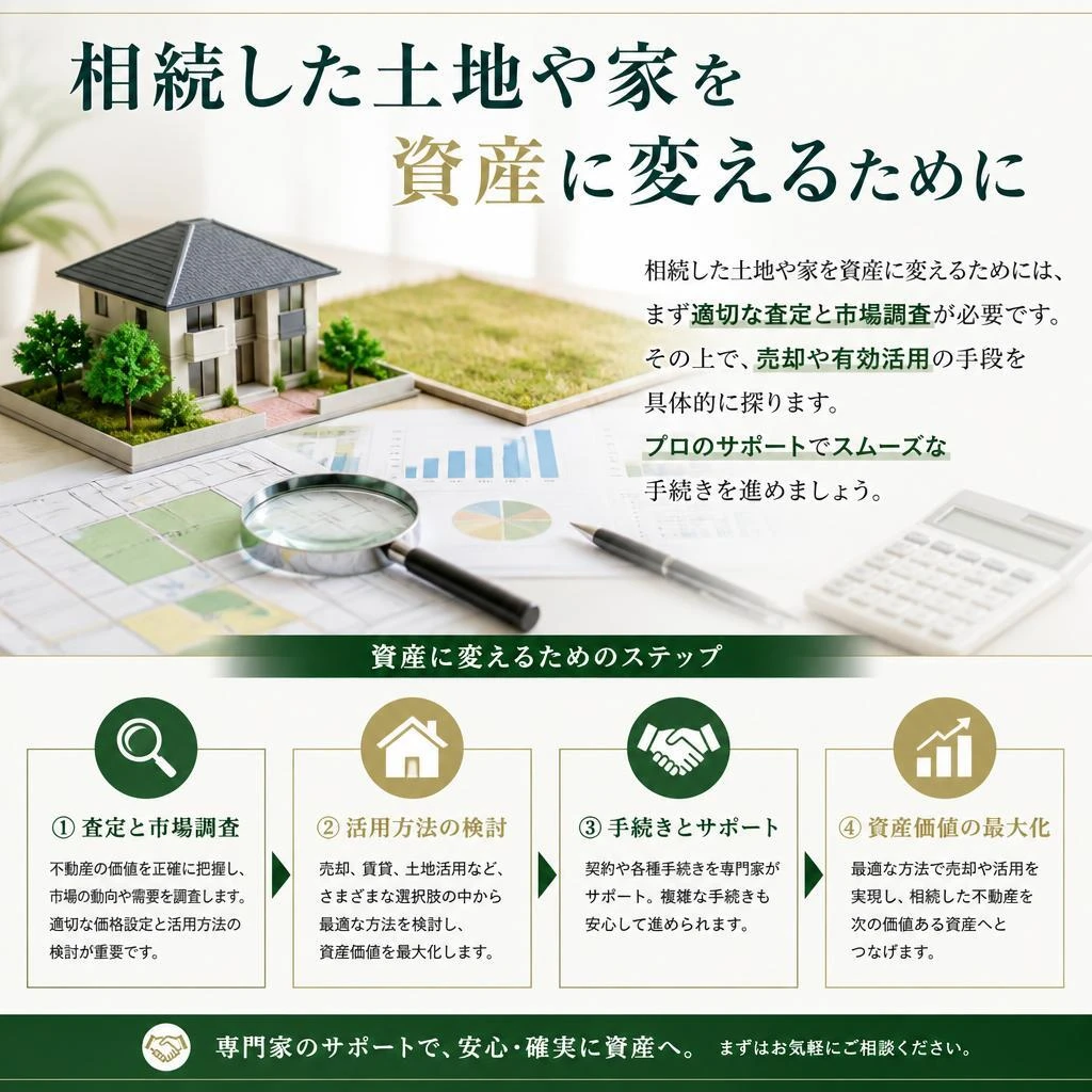 相続物件を資産に変えるためのステップ