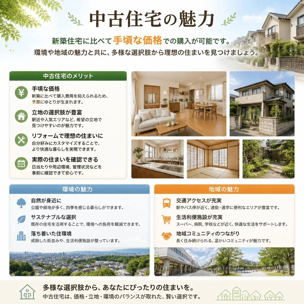 中古住宅が選ばれる理由