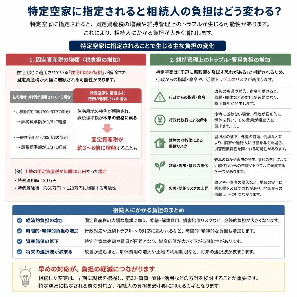 特定空家になった場合の影響