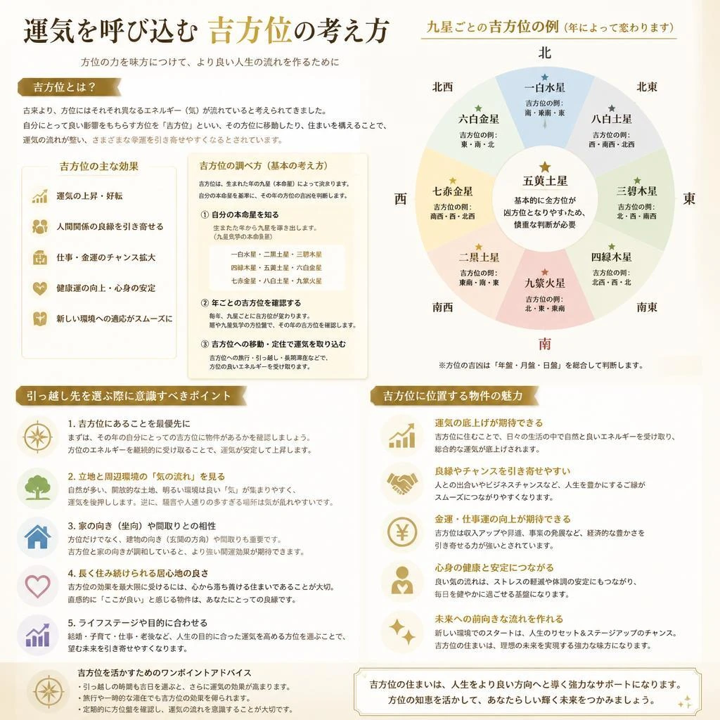 運気アップを目指せ！吉方位の魅力