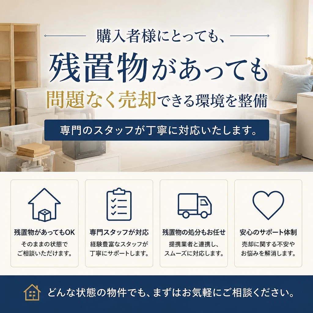 残置物OK！安心のサポート