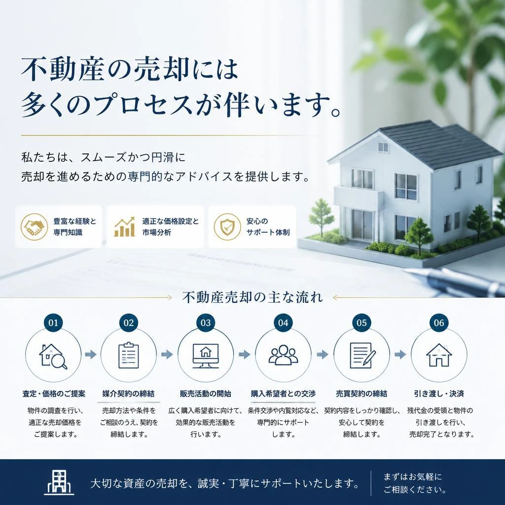 自宅の売却、安心のサポート