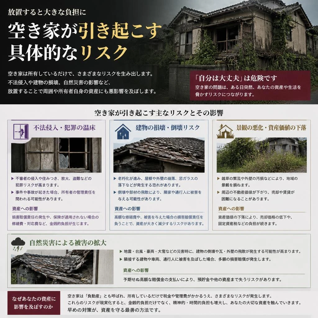 空き家がもたらすリスクとは？