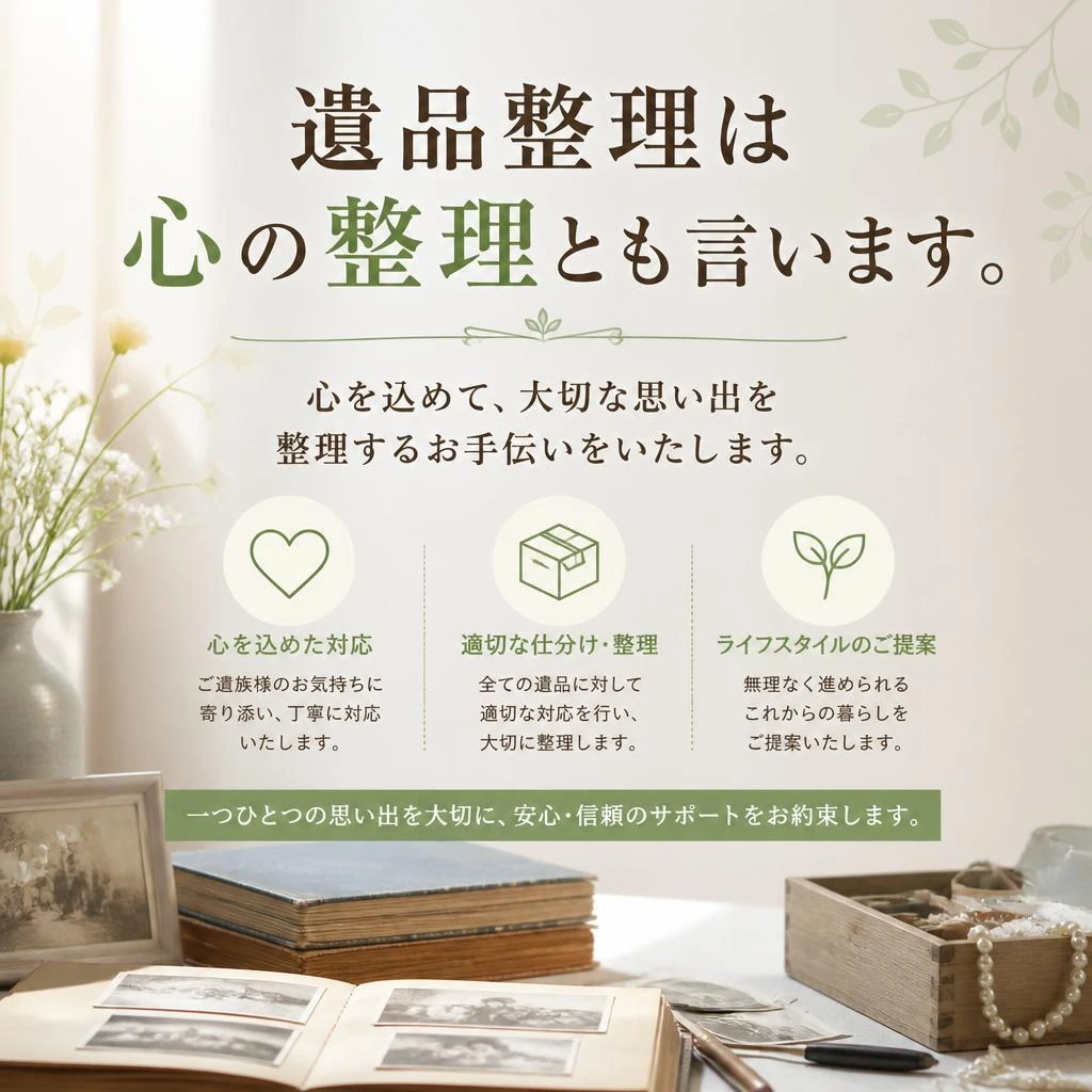 遺品整理のプロがサポート