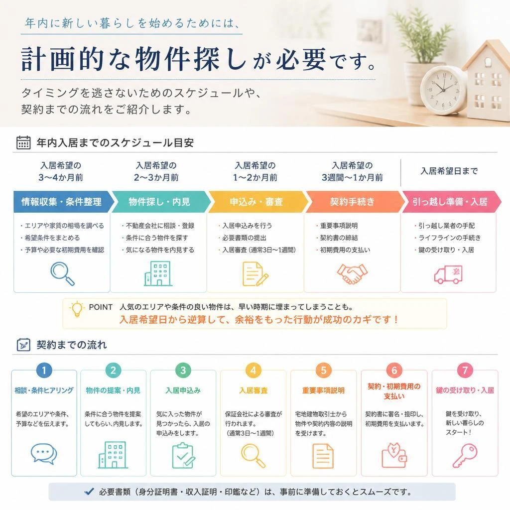 年内の新生活を実現するために