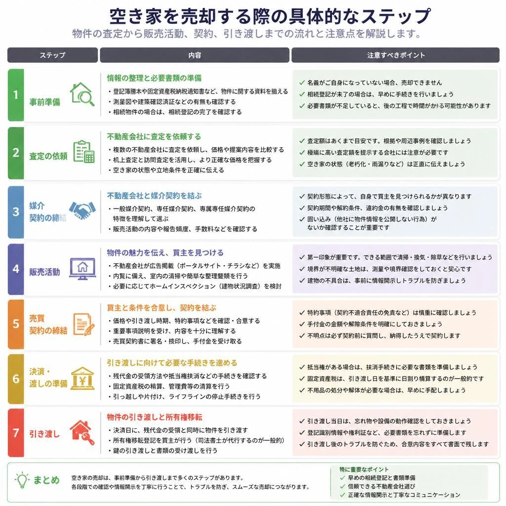 具体的な売却ステップ