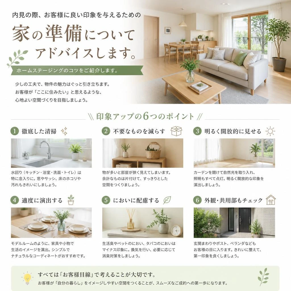 4. 見栄えの良い内見の準備